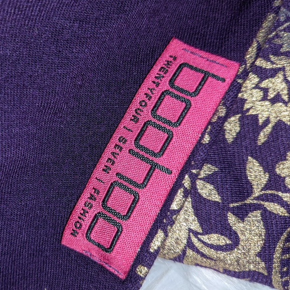 BooHoo Gold and Purple Bodycon Dress - Picture 5 of 5